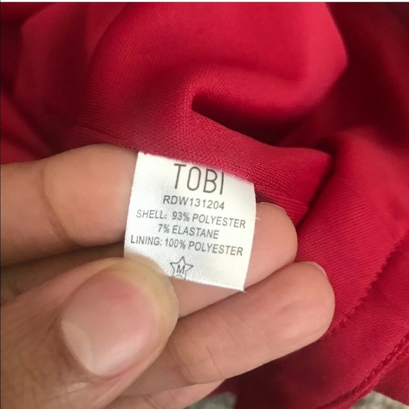 Tobi Sleeveless Red Sheath Dress - Picture 5 of 6